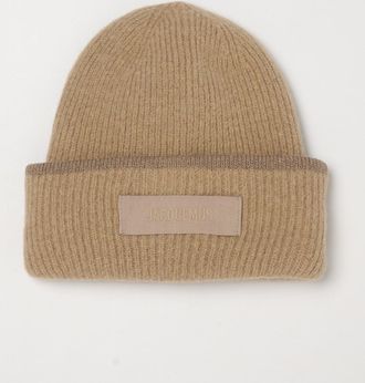 Jacquemus Berretto beanie in misto lana e alpaca con risvolto e logo