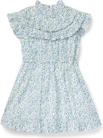 Janie and Jack Ditsy Floral Ruffle Dress in White at Nordstrom, Size 18-24M