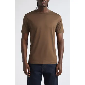 Sunspel Cotton Crewneck T-Shirt in Dark Walnut at Nordstrom, Size Xx-Large