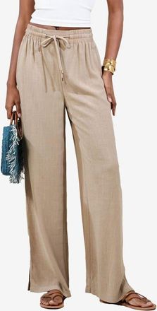 Lipsy Stone Wide Leg Pants in Neutral at Nordstrom, Size 12 Us