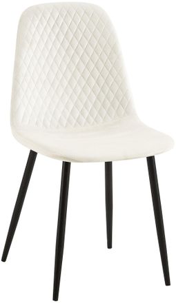 Clp Silla De Comedor Giverny En Tela O Terciopelo Terciopelo Blanco Crema