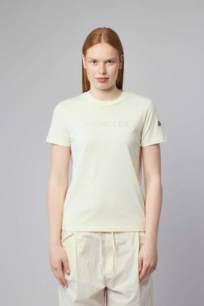 Moncler Embroidered Tonal Logo Cotton T-shirt