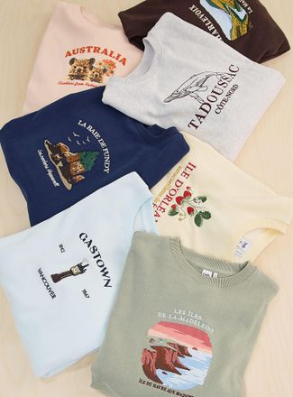 Twik Womens Oversized destination fleece sweatshirt