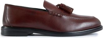 WALK LONDON Walk London Mens Putney Tassel Shoes - Brown Leather - Size UK 8