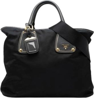 Prada Pre-owned Tote Bags, female, Black, Size: ONE SIZE Pre-owned Vintage Satchel