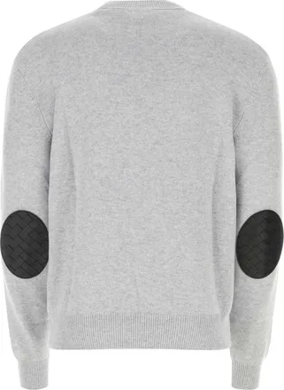 Bottega Veneta Mens Sweater Gray Cashmere Nylon Elastane
