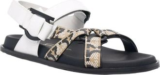 Ferragamo Open Toe Leather Sandal