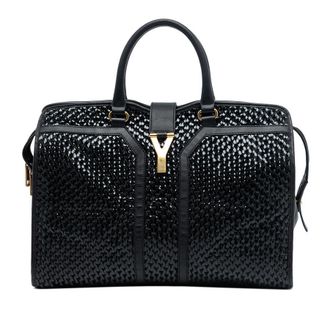 Saint Laurent Pre-owned Saint Laurent Large Leather and Braided Vinyl Cabas Chyc Satchel Ladies 291327 213317