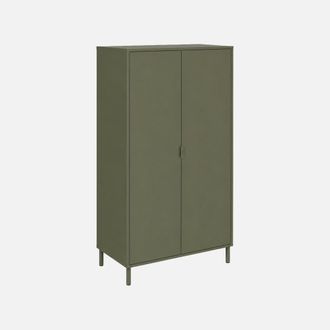 Sweeek Vestidor, Armario De Madera Y Metal Con 2 Puertas