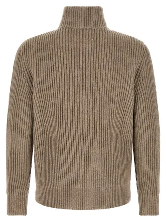 Maison Margiela Ribbed Wool Blend Jacket - Beige