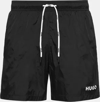 HUGO BOSS Mens Hugo Haiti Quick Drying Swim Shorts in Black 001