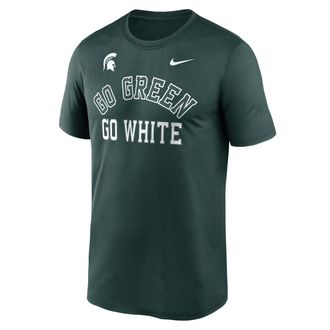 Nike Michigan State Primetime Arch Mantra Legend Nike Mens Dri-FIT College T-Shirt in Green | NKGK3EYMST-ZZX