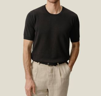 Alex Crane Lolo Sweater Tee In Black