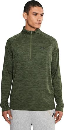 Under Armour Tech Textured 1/2 Zip Mens Sweatshirt Marine OD Green/Black : 2XL, Polyester