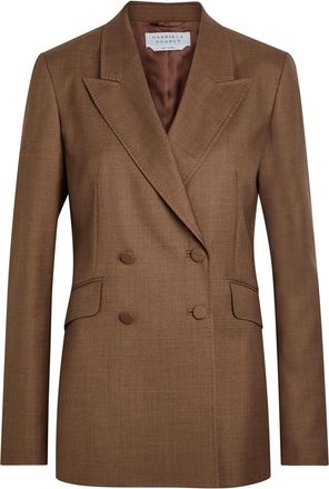 Gabriela Hearst Angela Double-breasted Wool and Silk-blend Blazer - Brown - 44 (UK12 / M)