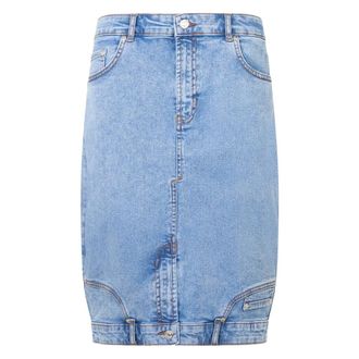 Moschino Lightweight Cotton Denim Skirt - female - Moschino - Denim Skirts - Blue - M - Skirts