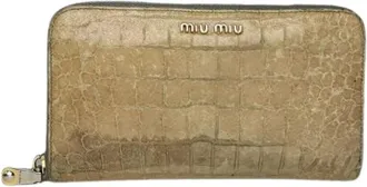 Miu Miu Pre-owned Wallets, female, Beige, Size: ONE SIZE Pre-owned Vintage Wallet