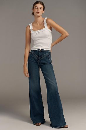 Mother Criss Cross Roller High-Rise Wide-Leg Jeans