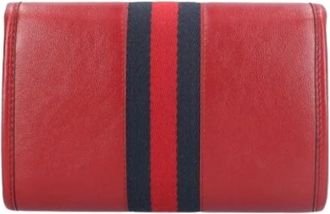 Gucci Pre-owned Cross Body Bags, female, Red, Size: ONE SIZE Pre-owned Leather Cross Body Bag