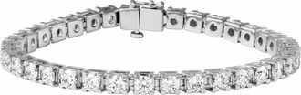 Diamond2Deal 14k Gold 9 CTW Lab-Grown Diamond Link Bracelet 7.25