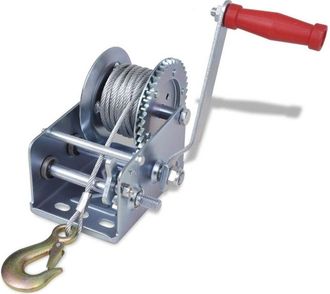 Trade Shop Trade Shop - Paranco Montacarichi Verricello Gancio Manuale Argano 1350 Kg Cavo Da 10 Mt