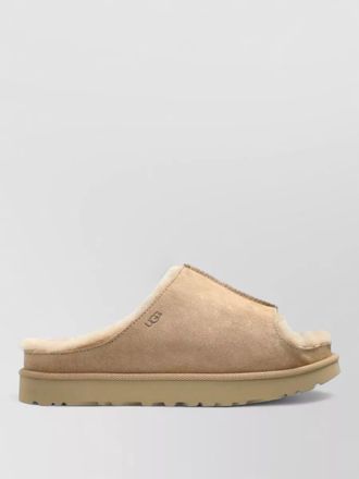 UGG shearling-lined suede leather slides