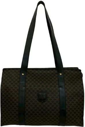 Celine Pre-owned Macadam Triomphe Leren Tote Bag - Dames - Vintage Shopper - Zwart - ONE Size - Leer - Vintage