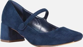 XY London Womens XY London Womens/Ladies Leneka Low Block Heel Court Shoes - Navy - Size: 4