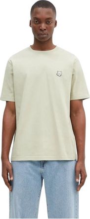 Maison Kitsun&eacute; Bold Fox Head Patch Comfort Tee - Heren - T-shirts - Groen - 2XL - Katoen - Tops