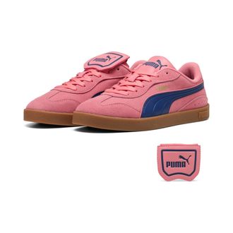 Puma Sneaker PUMA CLUB AZURA SD, Damen, Gr. 37,5, wild pink, blau jewel, Leder, unifarben, Schuhe Sneaker, f&uuml;r sportlichen Look im Alltag, mit Leder-Oberma