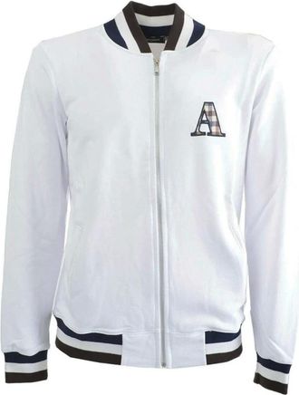 Aquascutum Heren, Sweatshirts & Hoodies, Wit, Maat: 2XL Katoen