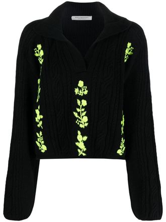 Philosophy di Lorenzo Serafini Kabelgebreide trui - Zwart