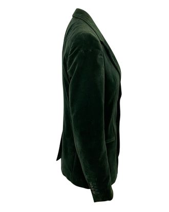 Emporio Armani Single Breasted Jacket in Green Velvet