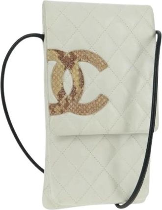 Chanel Pre-owned Cross Body Bags, female, White, Size: ONE SIZE Pre-owned Vintage Cross Body Bag