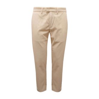 Dondup Slim-fit Trousers, male, Beige, W35, Velvet Trousers in Off White