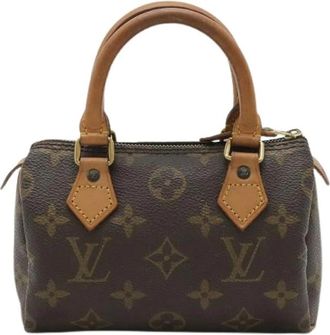 Louis Vuitton Pre-owned Mini Bag - Dames - Vintage Mini Tas - Bruin - ONE Size - Leer - Vintage