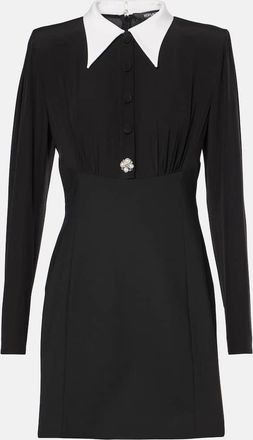 Versace Silk and wool-blend minidress