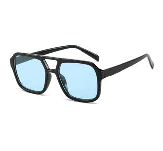 Generic Sunglasses Outdoor Square Large Frame Men Women Commuter Vacation Sun Glasses(Blue)