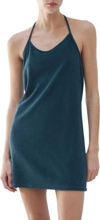 Mango Terry Halter Nightgown in Blue at Nordstrom, Size Medium