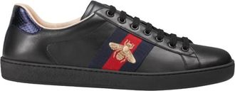 Gucci Black Leather Ace Sneakers Size 36.5