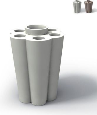 KLORIS Parag&uuml;ero Redondo Con Bandeja Para La Lluvia Blanco Moderno Mod. Lulet