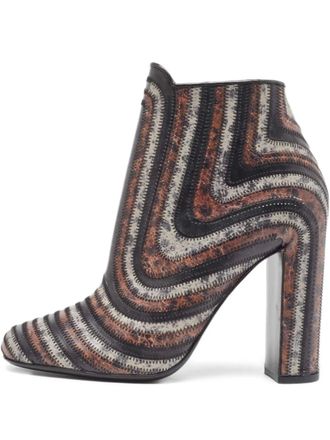 Ferragamo 120mm leather ankle boots - Black