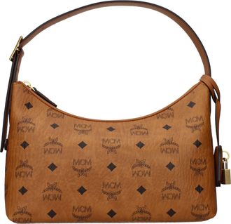 MCM Mcm Frauens Umh&auml;ngetasche Stoff Braun/Cognac