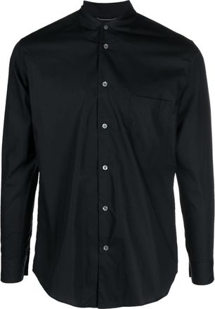 Tintoria Mattei band-collar cotton shirt - men - Cotton - 39 - Black