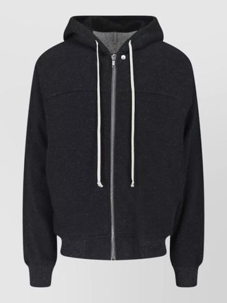 Rick Owens hooded jacket drawstring hood ribbed trims