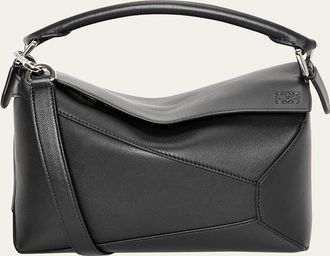 Loewe Puzzle Edge Small Top-Handle Bag in Leather