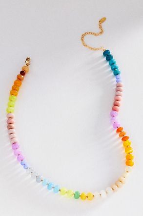 Anthropologie Rainbow Stone Necklace