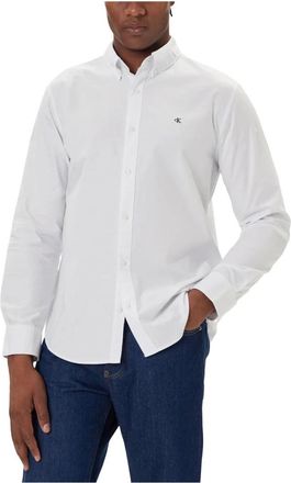 Calvin Klein Jeans Overhemden, Heren, Wit, S, Shirts