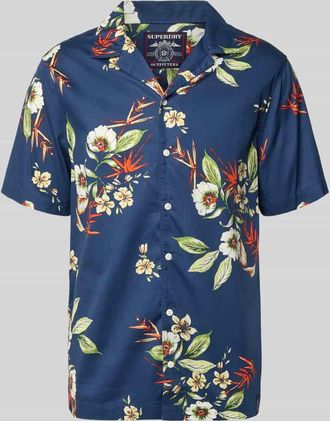 Superdry Regular Fit Freizeithemd mit Reverskragen in Marine, Gr&ouml;&szlig;e XXXL