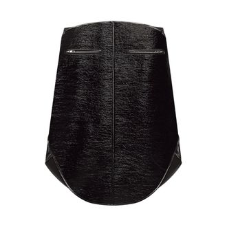 Courrèges Midi Skirts, female, Black, S, Black High-Waisted Glossy Skirt